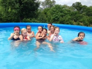 Popsicles in the pool!  How cool!